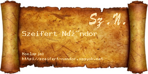 Szeifert Nándor névjegykártya